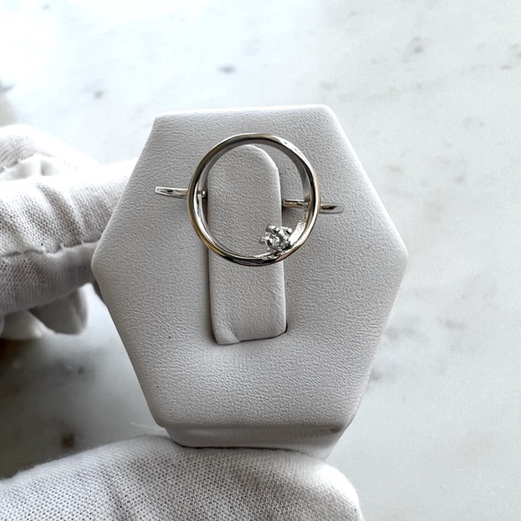 Sale $8 Firm! .925 Sterling Silver Round Ring with Cz - Picture 15 of 17